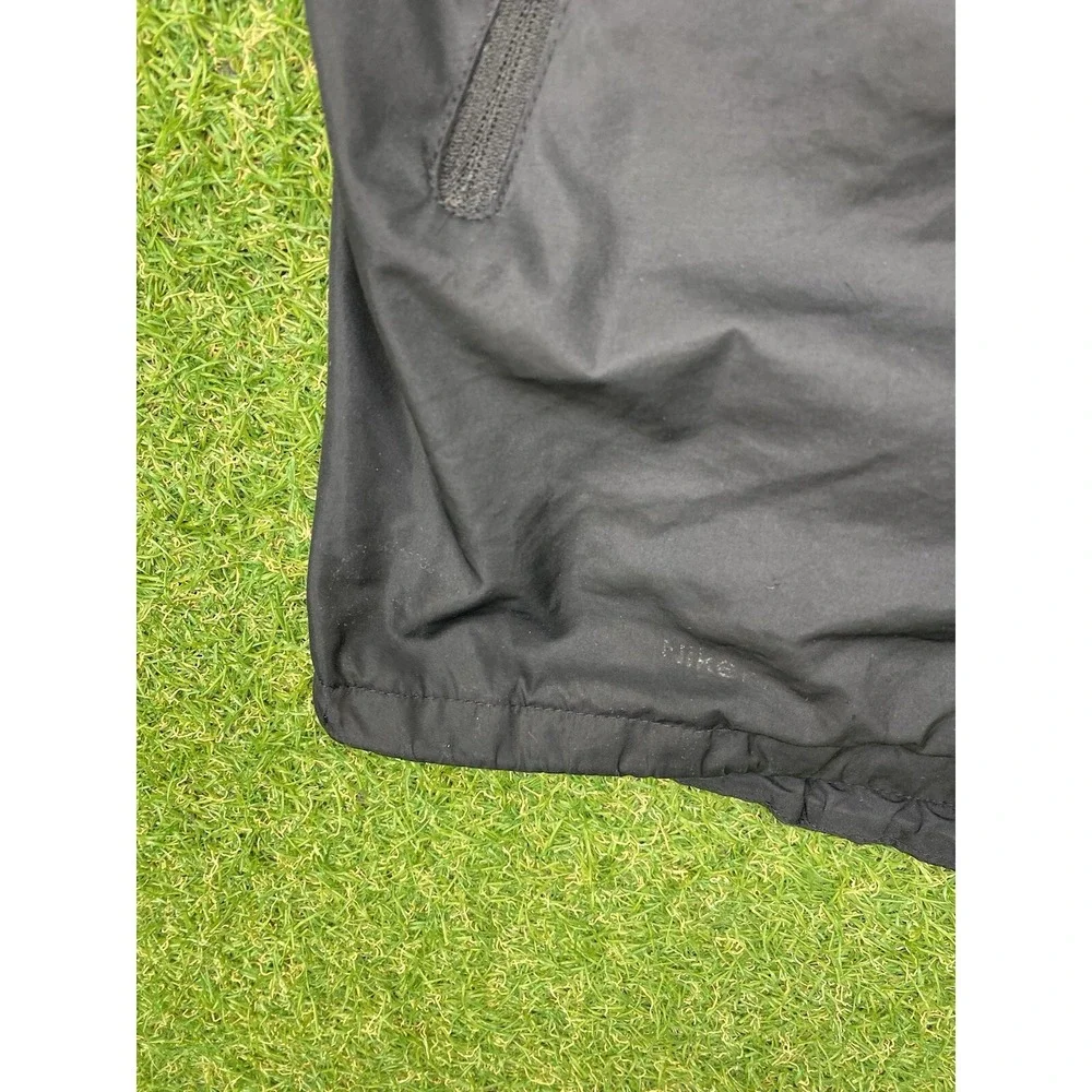 Nike Puffer Vest Womens Large Black Full Zip Collared Casual Windbreaker 90s